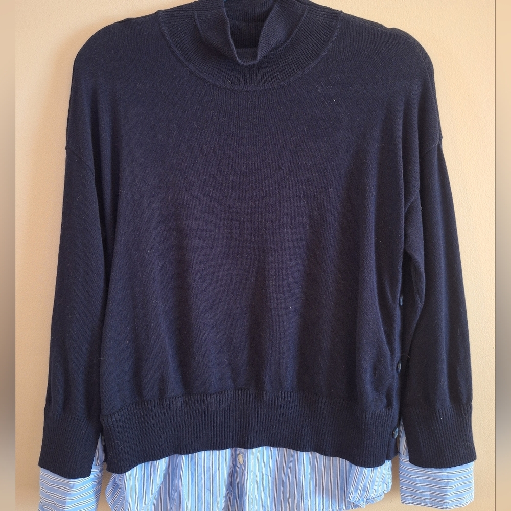 Talbots Navy Blue Crew Neck Sweater